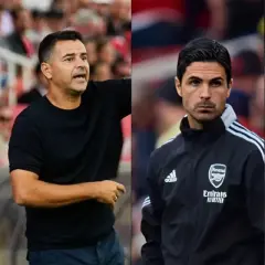 Cuatro entrenadores españoles en el extranjero: Xabi Alonso, Julen Lopetegui, Mikel Arteta y Luis Enrique, dirigiendo a sus equipos.