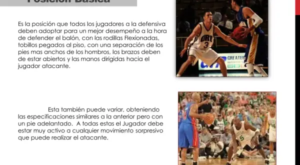 Jugadores de baloncesto en posición defensiva, listos para el picanrol.