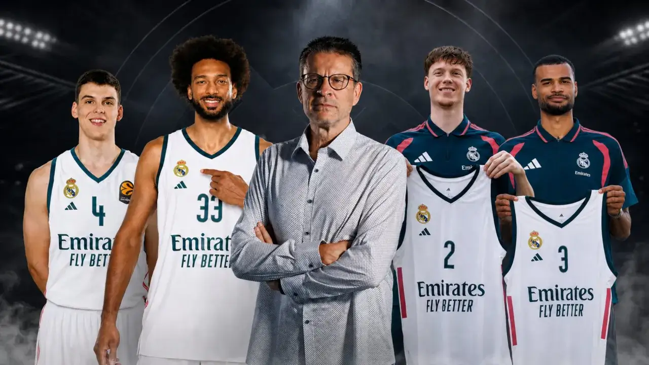 Jugadores del Real Madrid, listos para la esc Laliga & NBA.