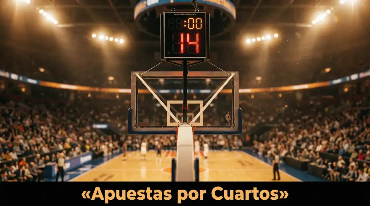 En un partido de baloncesto, &iquest;cu&aacute;ntas partes tiene el juego? La imagen muestra un marcador de baloncesto en un estadio lleno, listo para la acci&oacute;n.